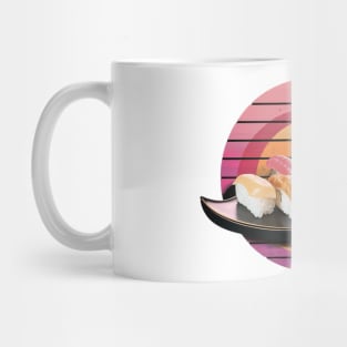 Retro sushi retro vintage sunset Mug